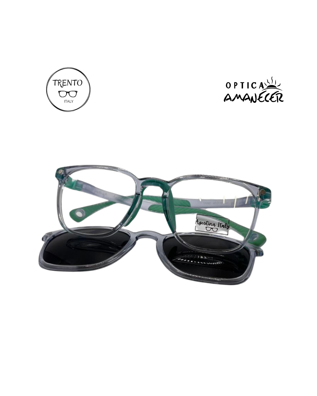 Armazón Infantil Agostina Italy con Clip Solar Polarizado - Filtro UV